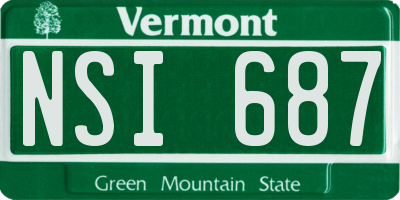 VT license plate NSI687