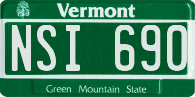 VT license plate NSI690