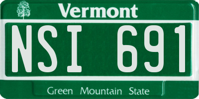 VT license plate NSI691