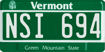 VT license plate NSI694