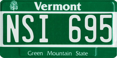 VT license plate NSI695