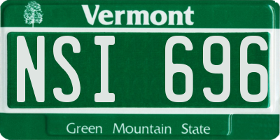 VT license plate NSI696