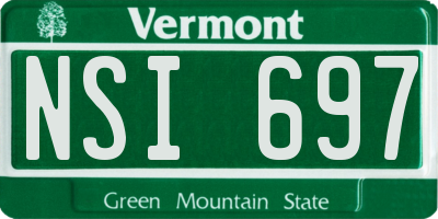 VT license plate NSI697