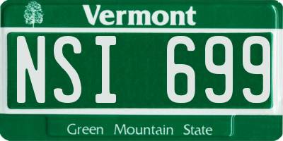 VT license plate NSI699