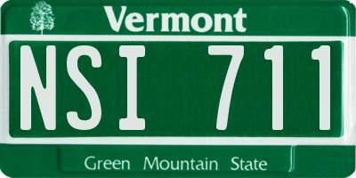 VT license plate NSI711