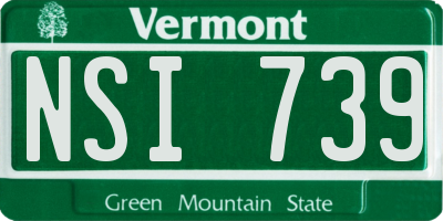 VT license plate NSI739