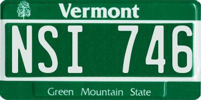 VT license plate NSI746