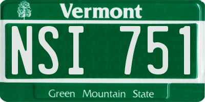 VT license plate NSI751