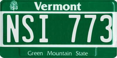 VT license plate NSI773