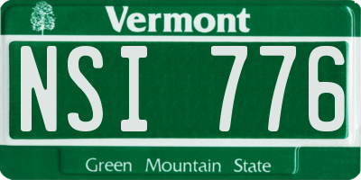 VT license plate NSI776