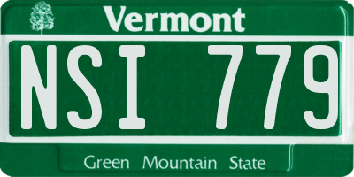 VT license plate NSI779