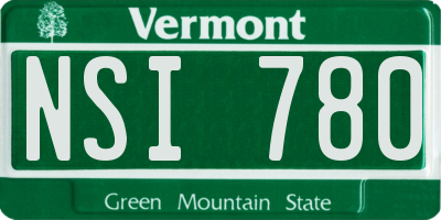 VT license plate NSI780