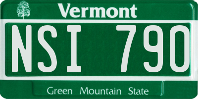 VT license plate NSI790