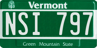 VT license plate NSI797