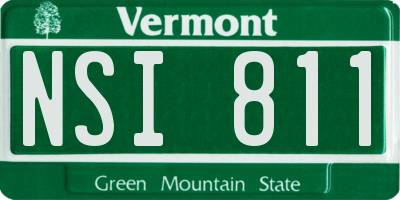 VT license plate NSI811