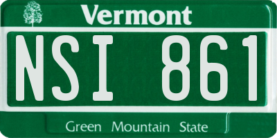 VT license plate NSI861
