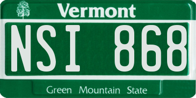 VT license plate NSI868