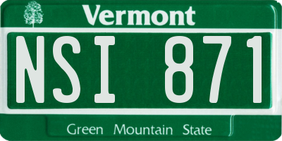 VT license plate NSI871
