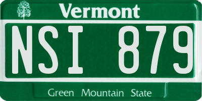 VT license plate NSI879