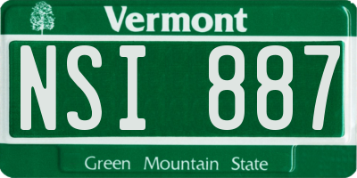 VT license plate NSI887