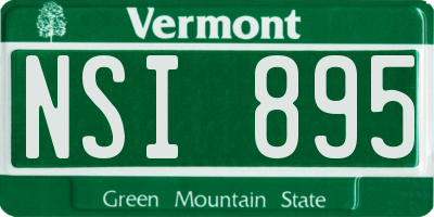 VT license plate NSI895