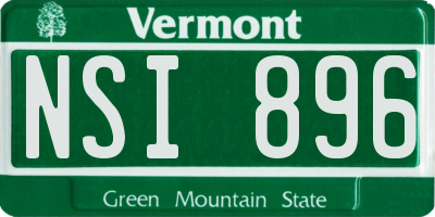 VT license plate NSI896