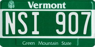 VT license plate NSI907