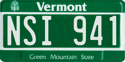 VT license plate NSI941
