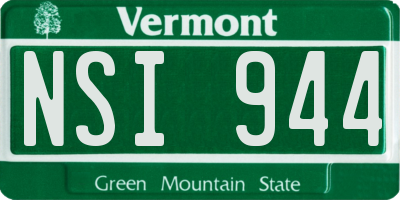 VT license plate NSI944