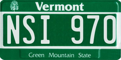 VT license plate NSI970