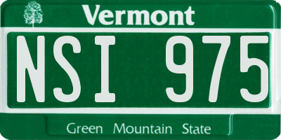 VT license plate NSI975