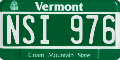 VT license plate NSI976