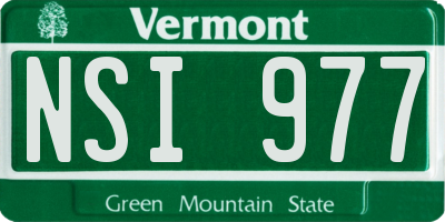 VT license plate NSI977