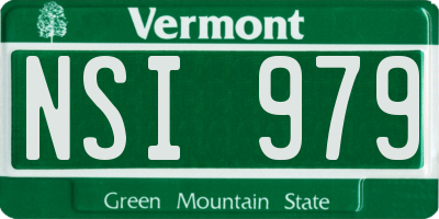 VT license plate NSI979