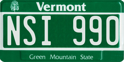 VT license plate NSI990