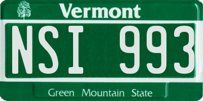 VT license plate NSI993