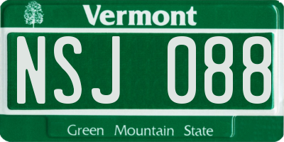VT license plate NSJ088