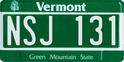 VT license plate NSJ131