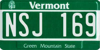VT license plate NSJ169