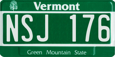 VT license plate NSJ176