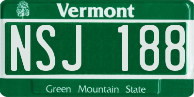 VT license plate NSJ188