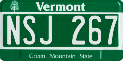 VT license plate NSJ267