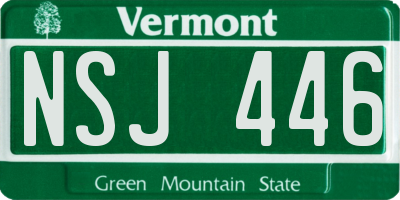 VT license plate NSJ446