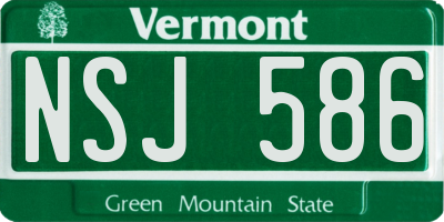 VT license plate NSJ586