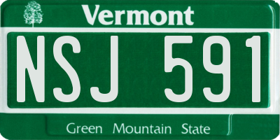 VT license plate NSJ591