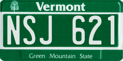 VT license plate NSJ621