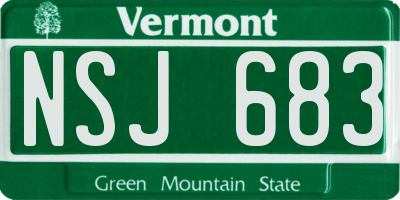 VT license plate NSJ683
