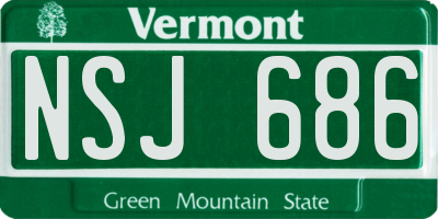 VT license plate NSJ686