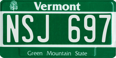 VT license plate NSJ697