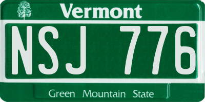 VT license plate NSJ776